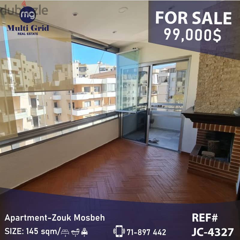 JC-4327 / Apartment for Sale in Zouk Mosbeh, شقة للبيع في ذوق مصبح 0