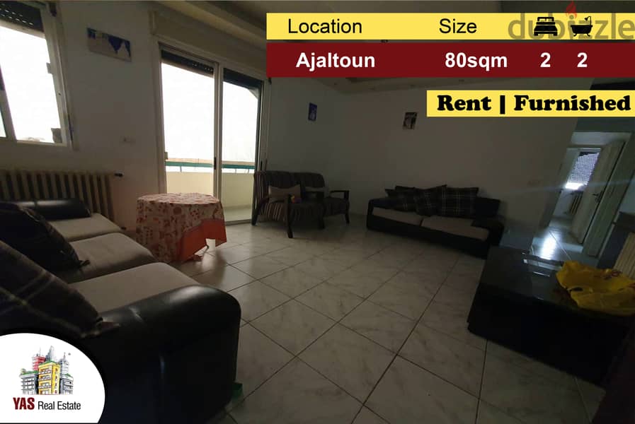 Ajaltoun 80m2 | Apartment Furnished | Rent | Smart Dimensions | KH | 0