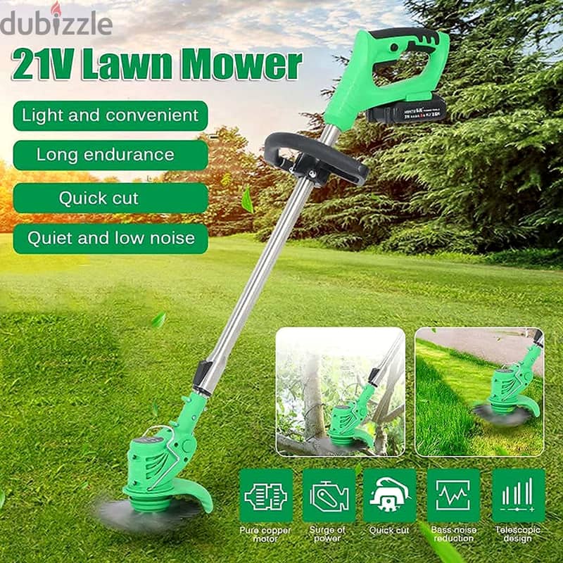 Cordless Grass Cutter – 21V High-Power Mower for Lawn Care 1