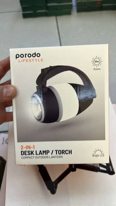 Porodo 2 in 1 desk lamp / torch 120lm 0