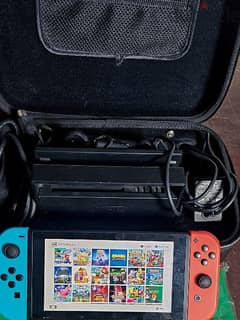 nintendo switch with games 0