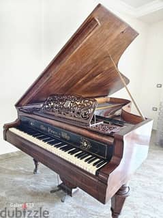 German old Piano, ivory keyboard, high quality wood, big in size.