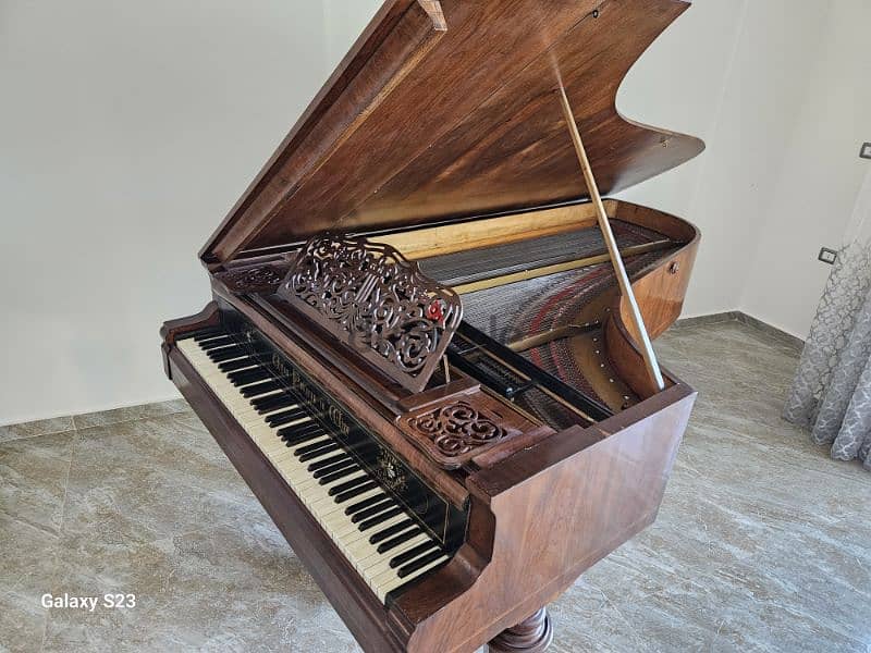 German old Piano, ivory keyboard, high quality wood, big in size. 1