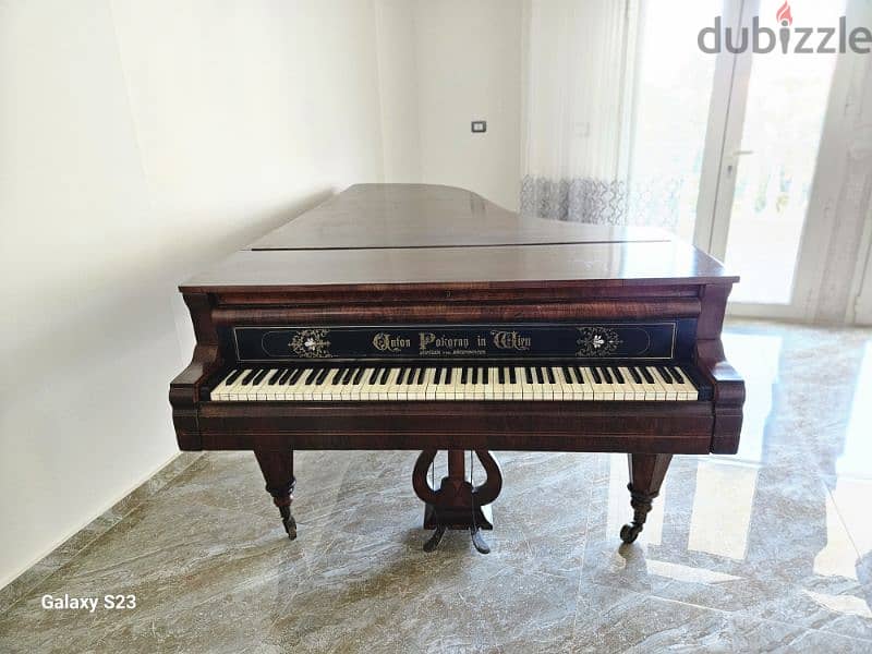 German old Piano, ivory keyboard, high quality wood, big in size. 5