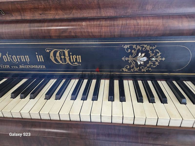 German old Piano, ivory keyboard, high quality wood, big in size. 6