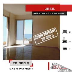 70 000 $ Apartment for sale in Jbeil 110 sqm rf#jh17303