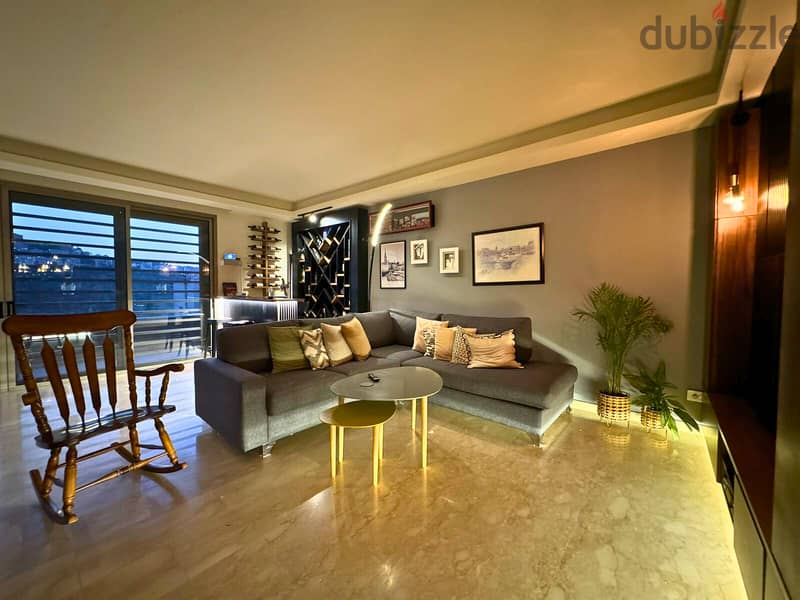 L16067-Furnished Modern Apartment With Terrace For Rent In Daychounieh 2