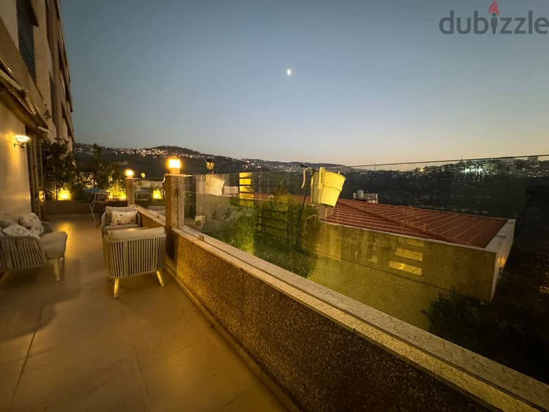 L16067-Furnished Modern Apartment With Terrace For Rent In Daychounieh 9