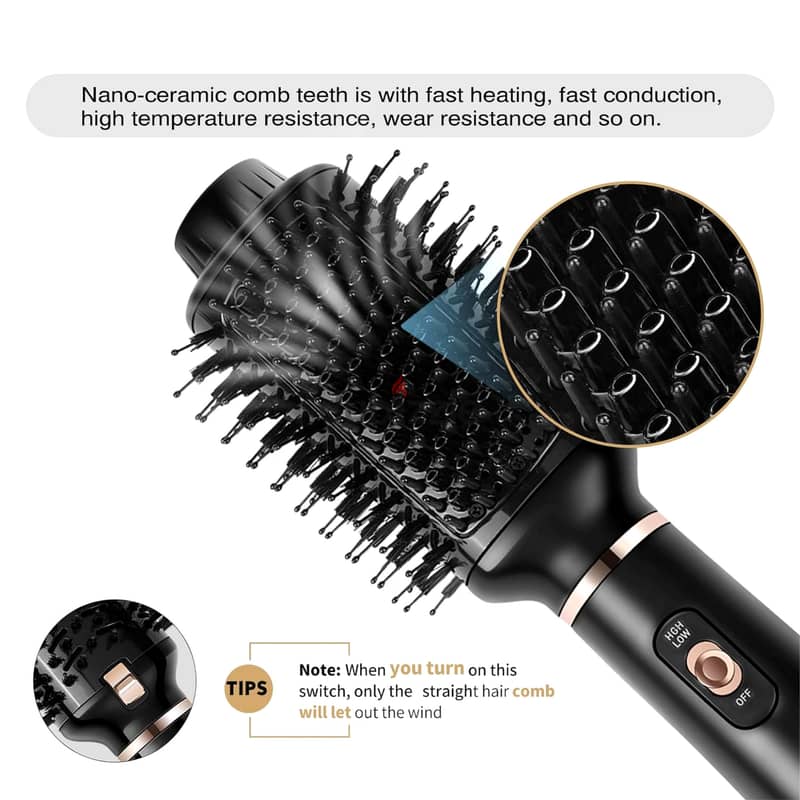 MAC Hot Air Brush – Dryer & Volumizer Comb for Frizzy, Curly Hair 9