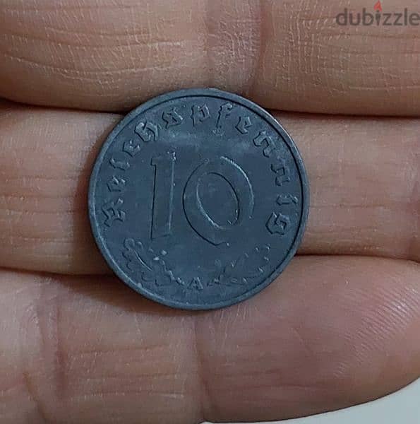 German Nazi Coin of World War II "1939-1945"era of Adolf Hitler 1