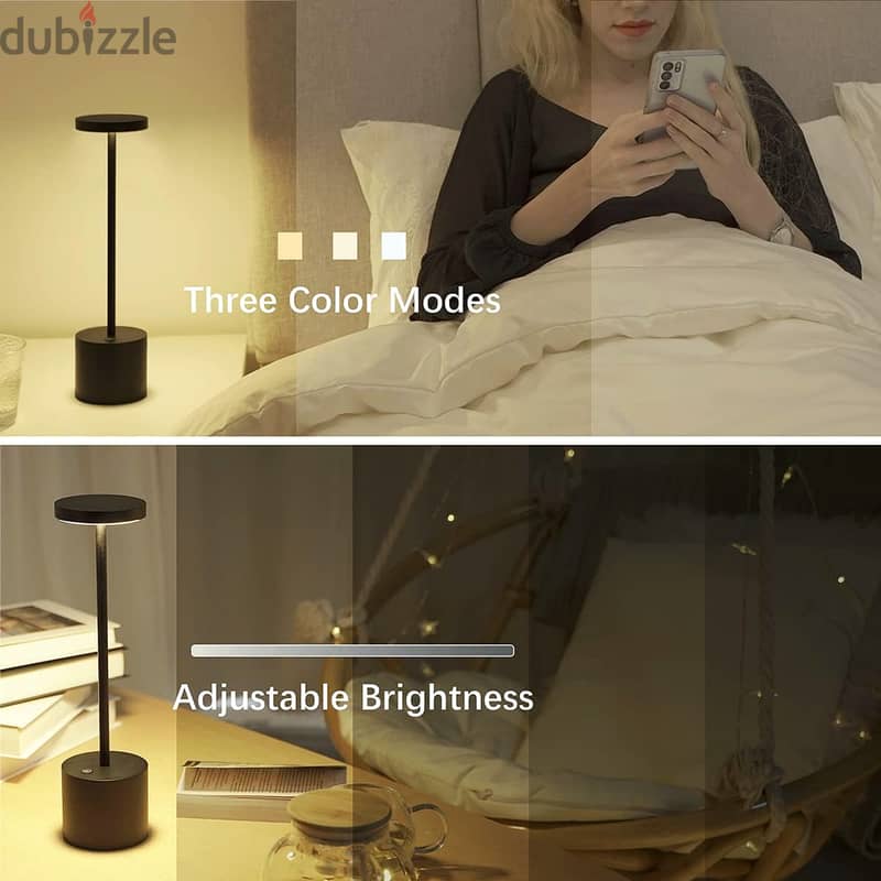 Modern Aluminum Table Lamp – Cordless Design with Dimmable Lighting 4