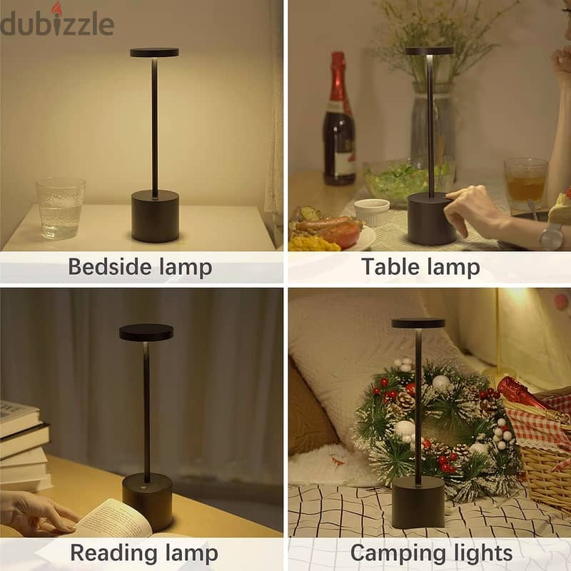 Modern Aluminum Table Lamp – Cordless Design with Dimmable Lighting 5