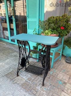 antique sewing machine table plain iron cast