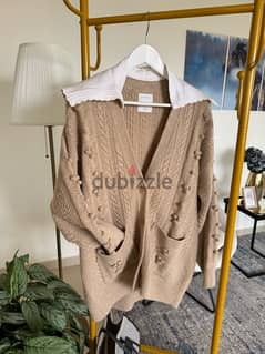 Wool Sandro Paris cardigan size 4 ( M, L , XL)