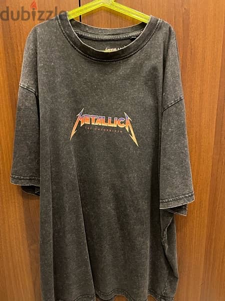 Grey Metallica Shirt 0