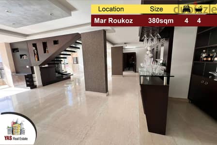 Mar Roukoz 380m2 | Triplex | Ultra Prime Location | Decorated | PA |