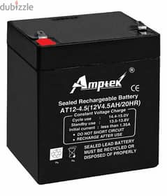 Rechargeable NEW battery 12 Volt 4.5 Ah (Prod date 4/2024)