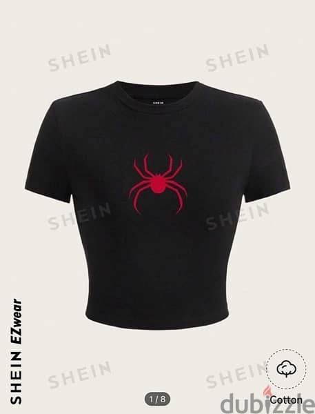 SHEIN Spiderman Crop Top 0