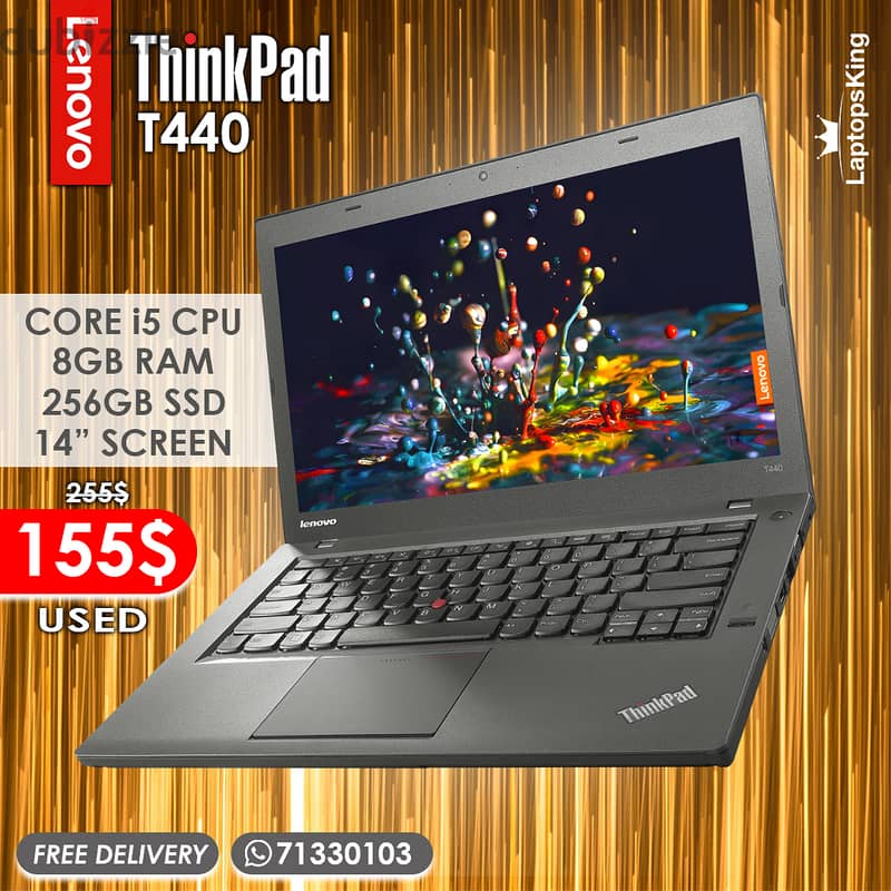 LENOVO THINKPAD T440 CORE i5 14” LAPTOP 0