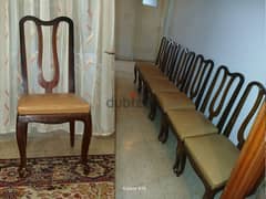 7 oak chairs - كراسي سنديان عدد 7 0