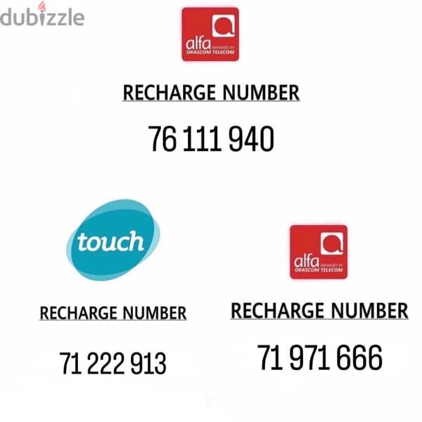 Special ALFA And Touch numbers 0