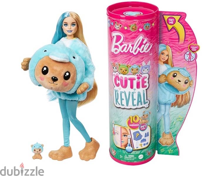 Barbie Cutie Reveal Doll & Accessories with Animal Costume 1