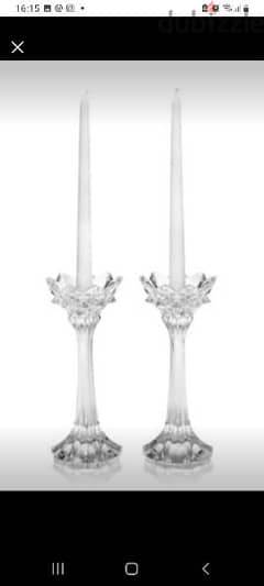 2 Crystal Candleholders