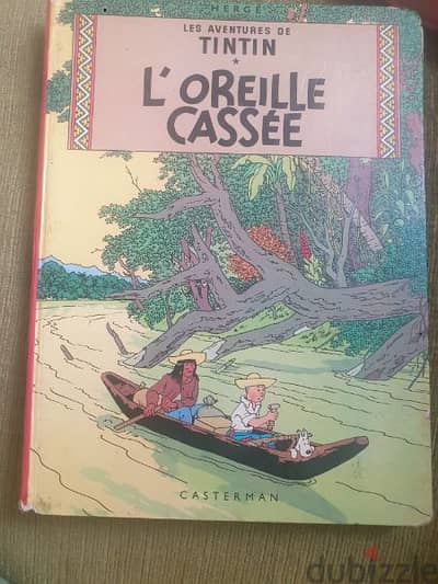 vintage & old copy tintin,l'oreille cassee