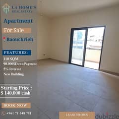 Apartments Lease to Own Located in Baouchriehشقق للايجار حتى التملّك ً