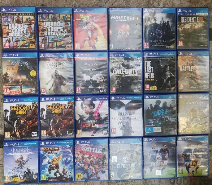 Ps4, Ps3 and Ps2 games. Xbox one, Ps2 and Ps4 consoles 1