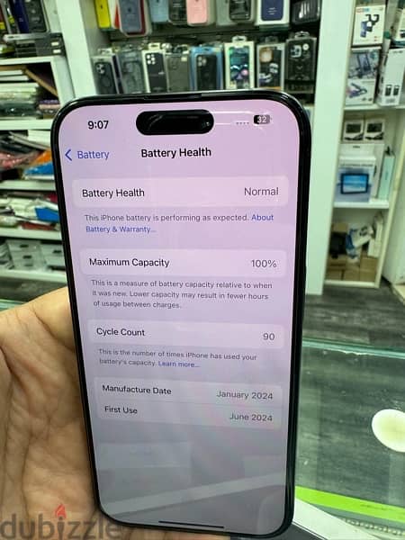 iphone 15 pro  256g black batterie health 100% 3