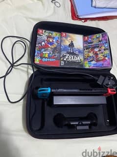 Nintendo Switch 3 games and bag 0