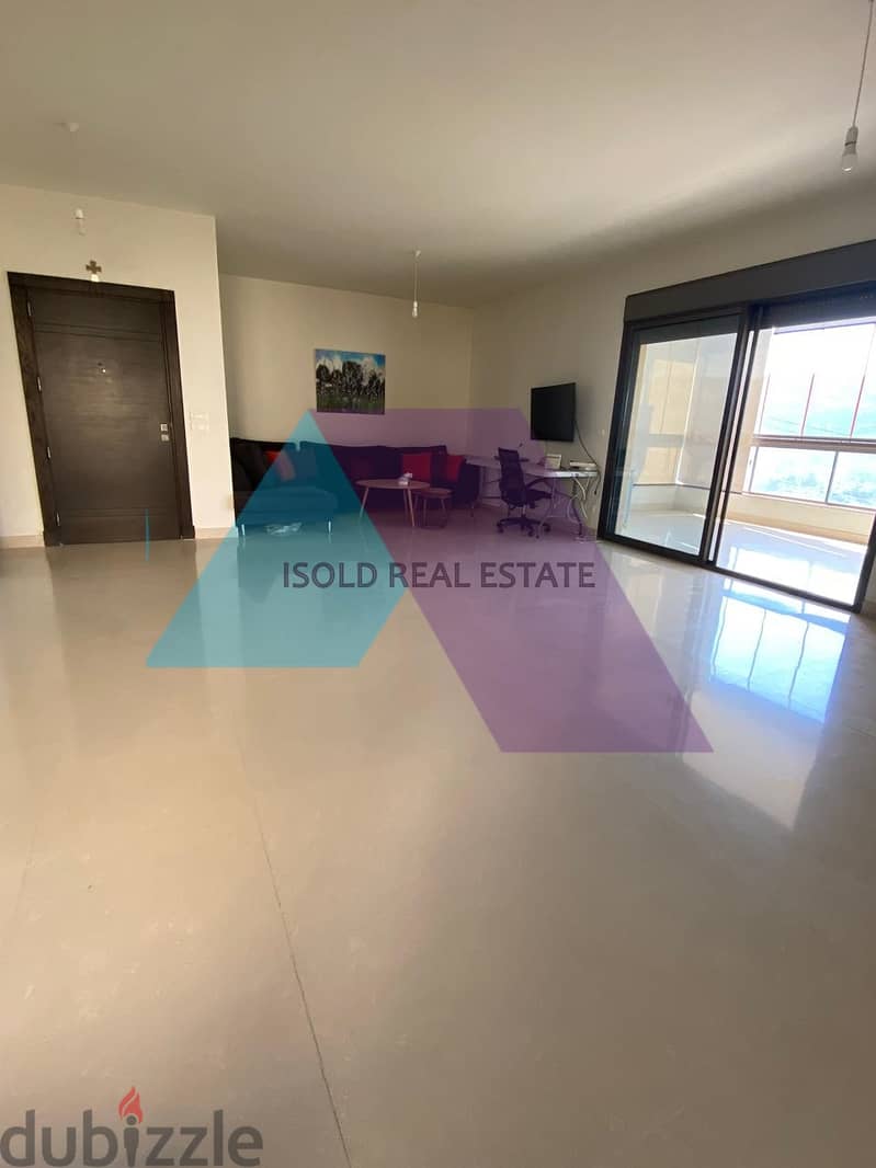 Furnished 200 m2 apartment +open sea/mountain view for rent in Rabweh 1