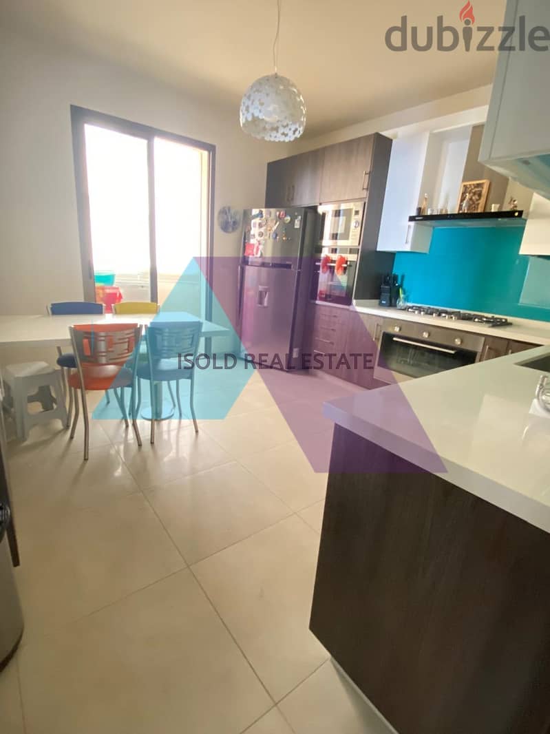 Furnished 200 m2 apartment +open sea/mountain view for rent in Rabweh 4