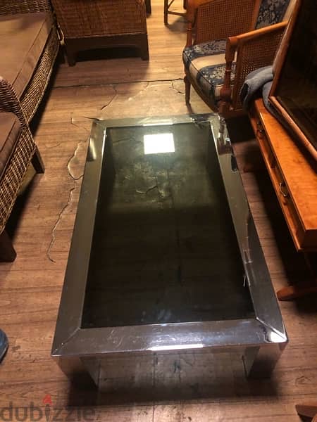 vintage chrome center table. 150$ 3