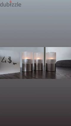 3 small candle holders 0