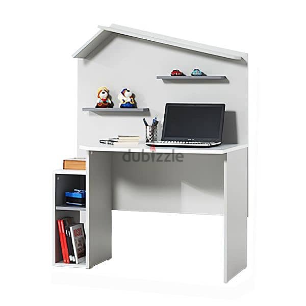 Wooden Kids Study Desk Grey & White 0