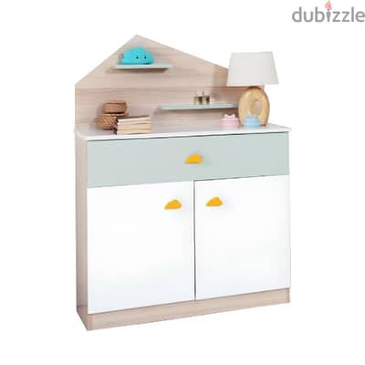 Wooden Baby Dresser with Pistache Drawer