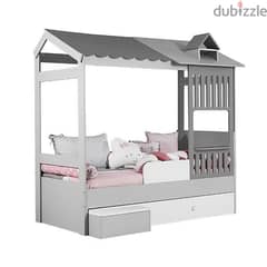 Tent Bed with White Dresser 0