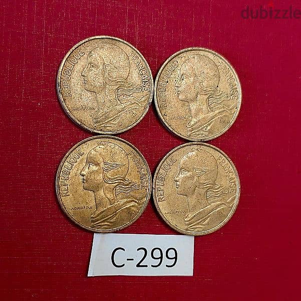 France 1960's Lot# C-299 x 4 coins 0