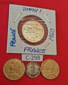 France 1960's Lot# C-298 x 4 coins 0