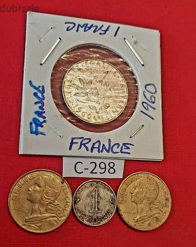 France 1960's Lot# C-298 x 4 coins