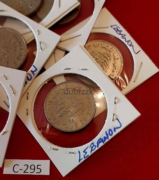 Lebanon 1977-81 Lot# C-295 x 7 old coins 3