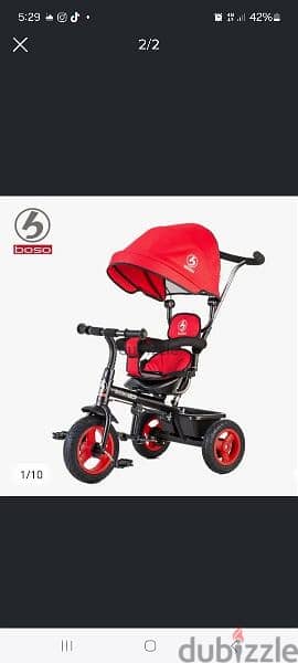 Boso tricycle and stroller used from ages 6months to 5 years