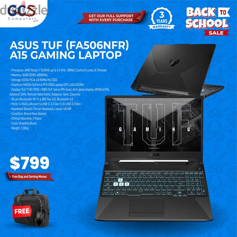 Asus TUF (FA506NFR) A15 Gaming Laptop 0