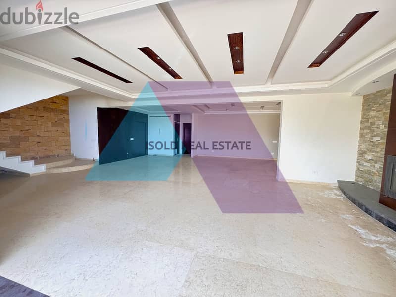 Lux, decorated 360m2 duplex +terrace+ open sea view for sale in Mezher 3