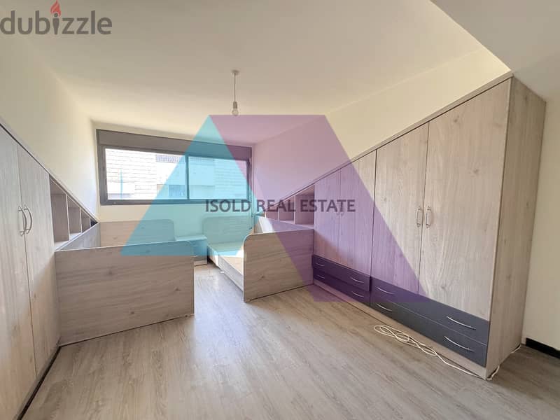 Lux, decorated 360m2 duplex +terrace+ open sea view for sale in Mezher 7