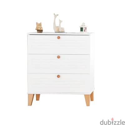 Wooden Baby Dresser with White Drawers