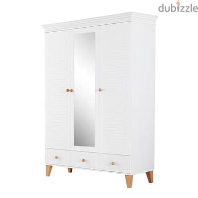 Wooden Wardrobe with 3 Drawers