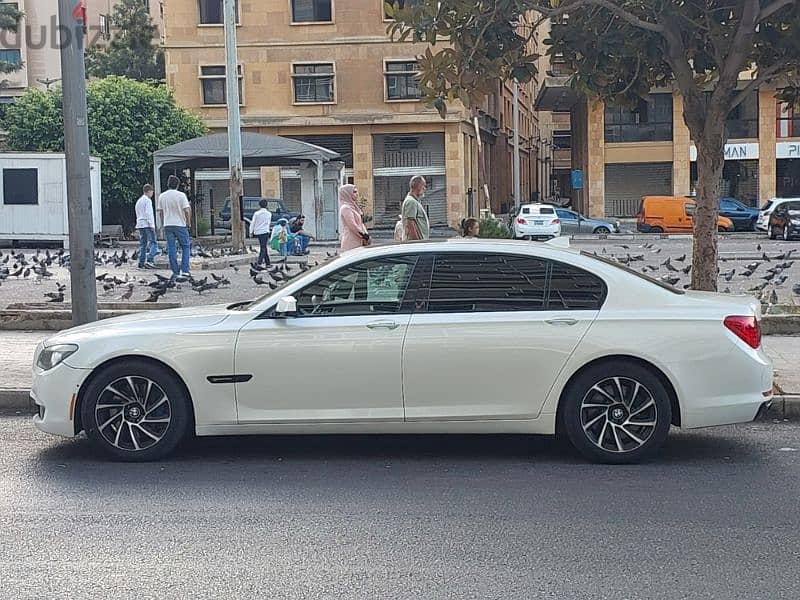 BMW 750 li 7 -Series 2009 luxury white pearl with beige interior 2